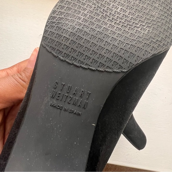 Stuart Weitzman Black Suede Heels - Picture 6 of 7